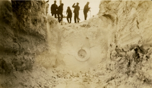 Hole in slide above Taft.