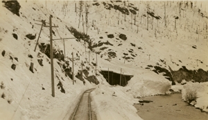 Slide at Drexel snowshed.
