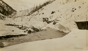 Slide at Drexel snowshed.