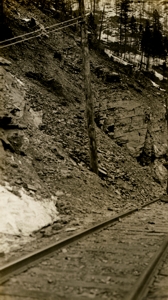 Rock slide near Avery.