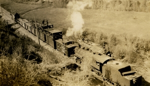 View from top of bank