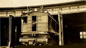 Cab of loco after arrival at Deer Lodge